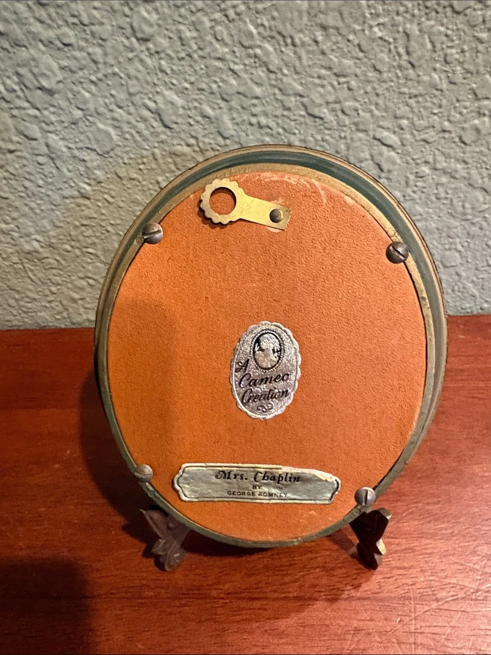 Vintage Cameo Wall Art “Mrs. Chaplin” - Portrait by George Romey